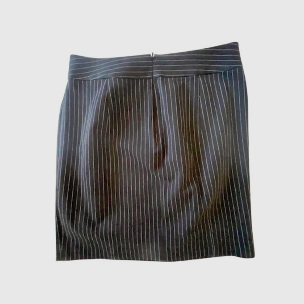 Banana Republic 8 Navy Pinstripe Pencil Skirt Career Stretch Career Preppy